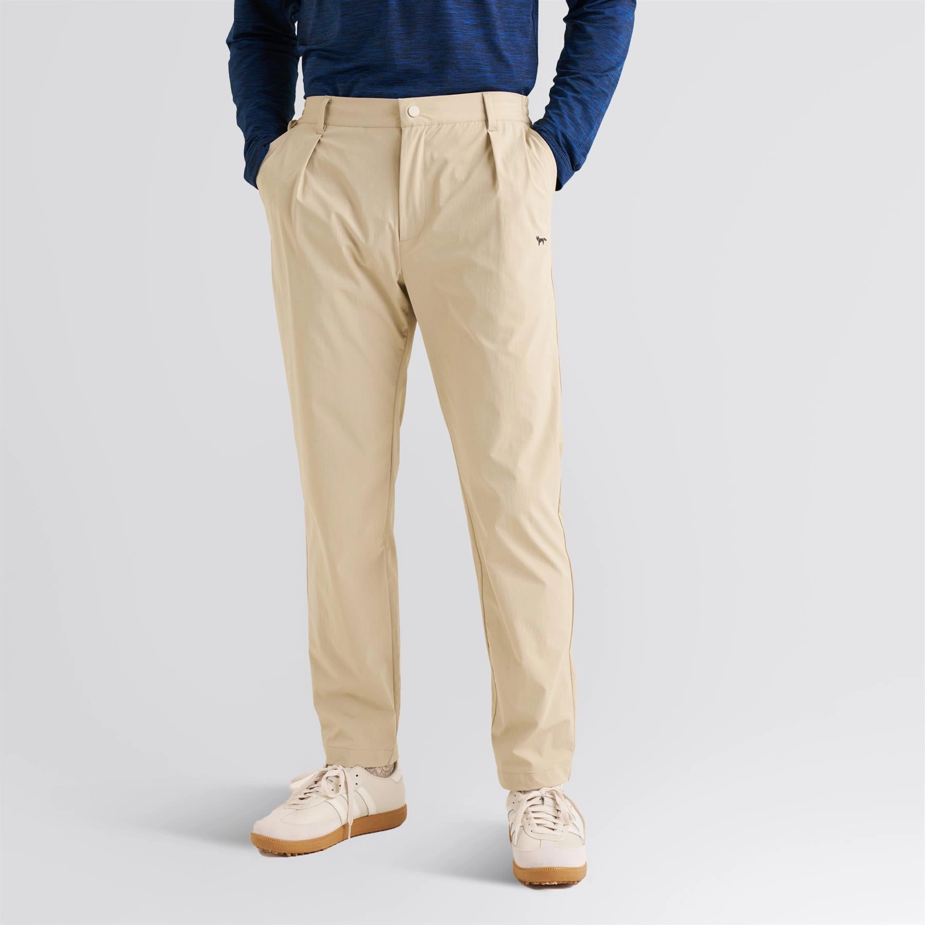 Stretch Golf Trousers Beige Versatile Design Cozy Design