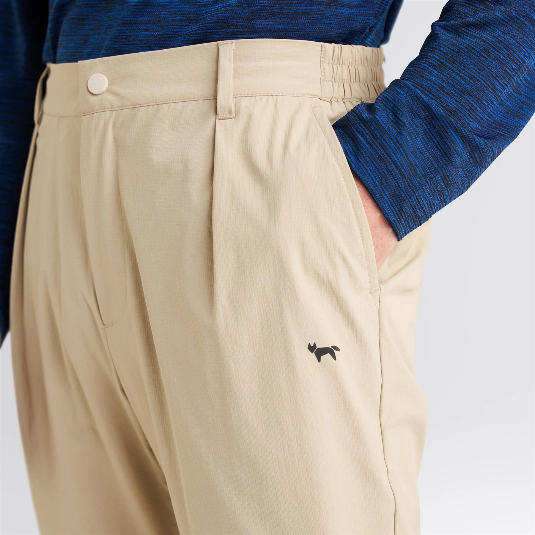 Stretch Golf Trousers Beige FadeResistant
