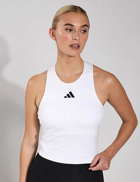 Advanced Ventilation Layer Lightness Power 3-Stripes Racerback Bra Tank Top - White
