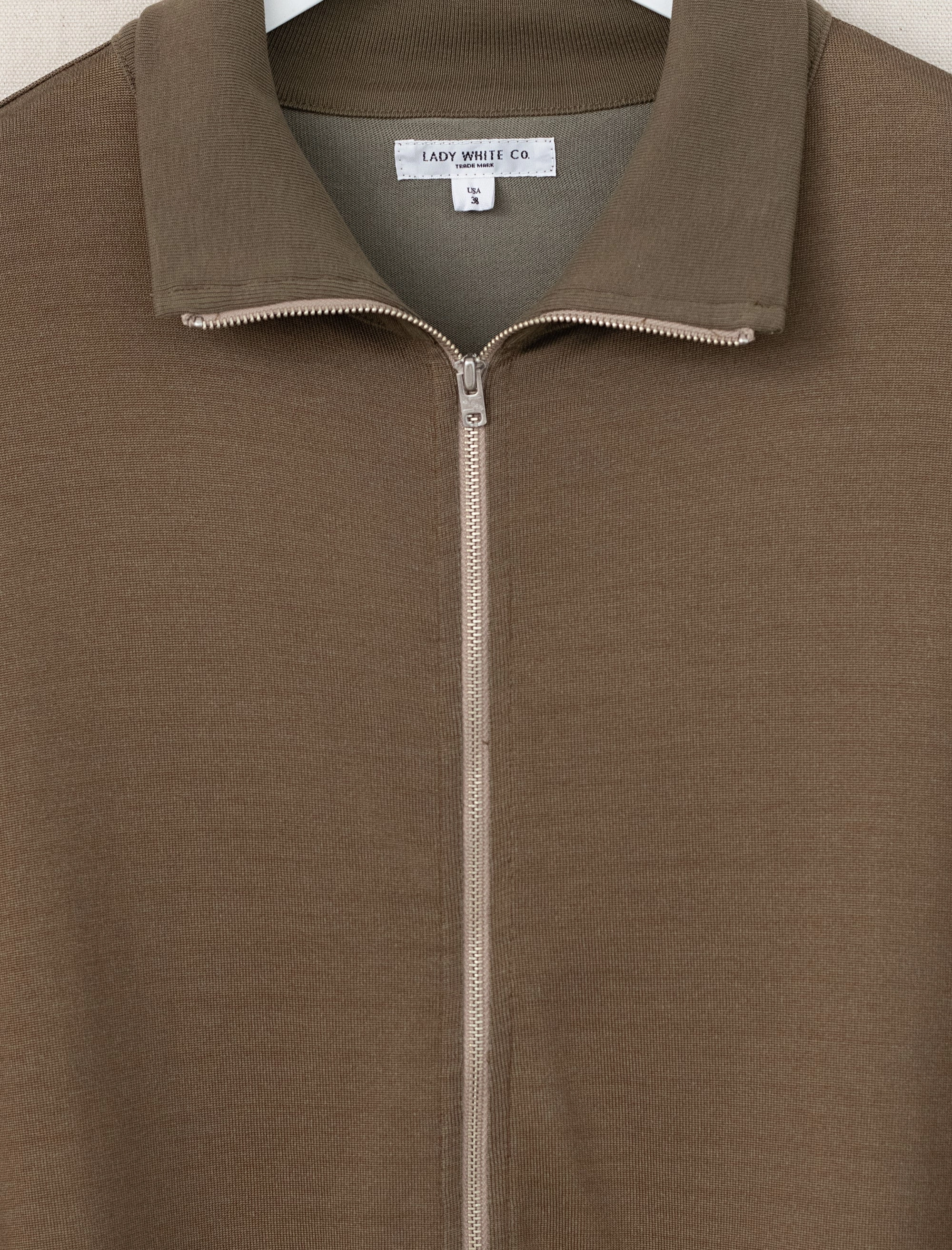 Cotton Rayon Full Zip (Rock) Mid Length