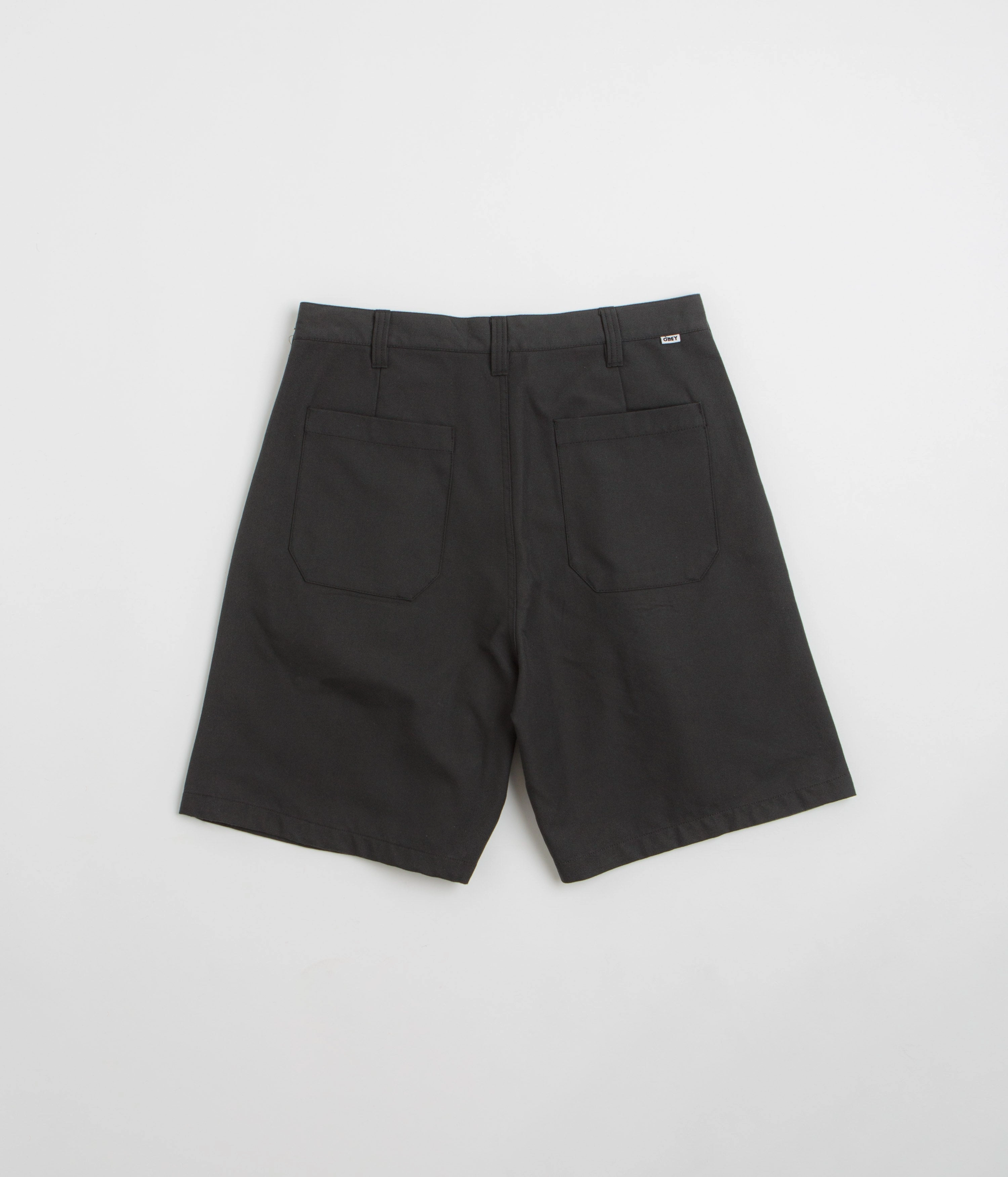 Obey Oliver Shorts - Pirate Black Stain Release Finish Soft Inner Lining