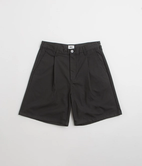 Sporty Casual WideLegOpening Obey Oliver Shorts - Pirate Black