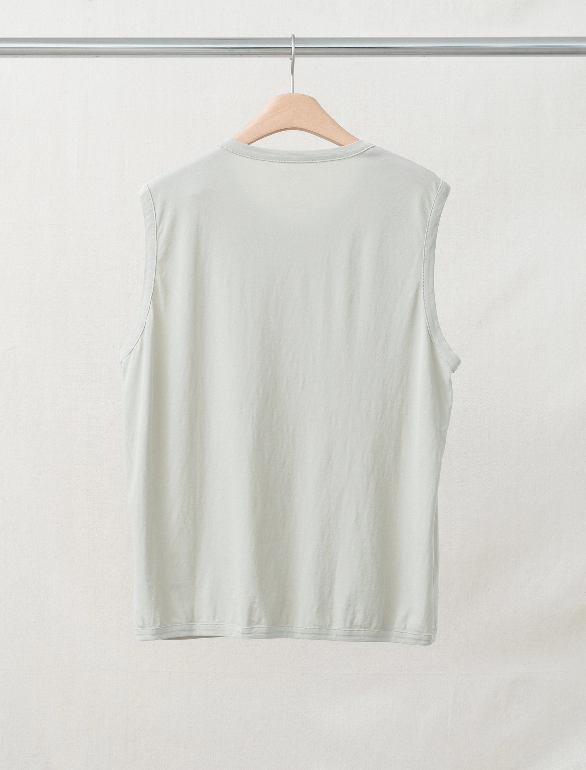 Sleeveless T-Shirt (Swiss Natural) Breathable Underarm Gussets Quick Access Slit