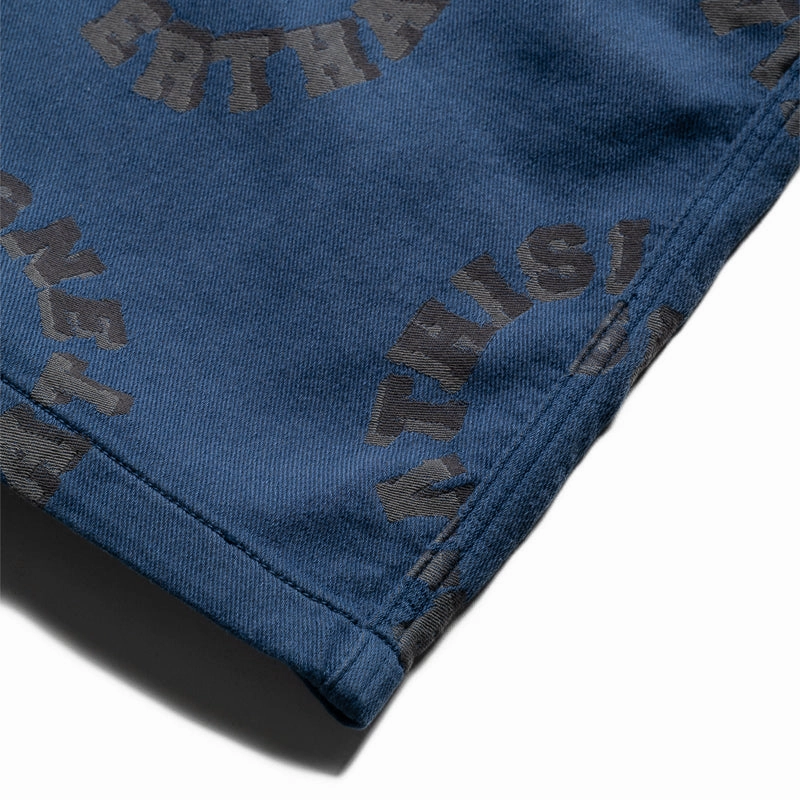 thisisneverthat 2Tone Logo Jacquard Short - Blue stain resistant coating Fade Resistant Material