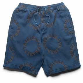 thisisneverthat 2Tone Logo Jacquard Short - Blue StretchWaistband Bold Patterns