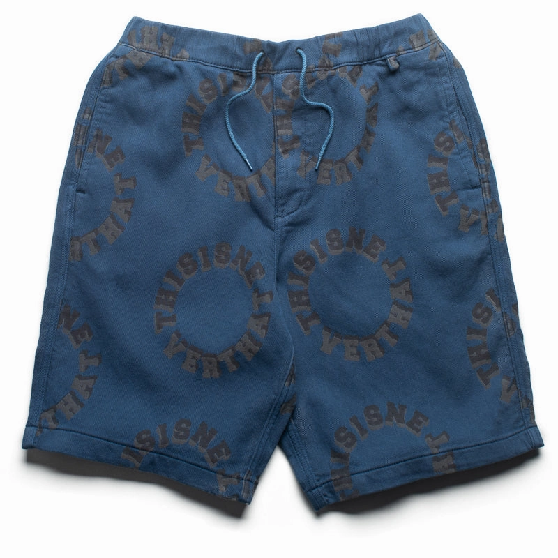 thisisneverthat 2Tone Logo Jacquard Short - Blue Durable Construction art industry