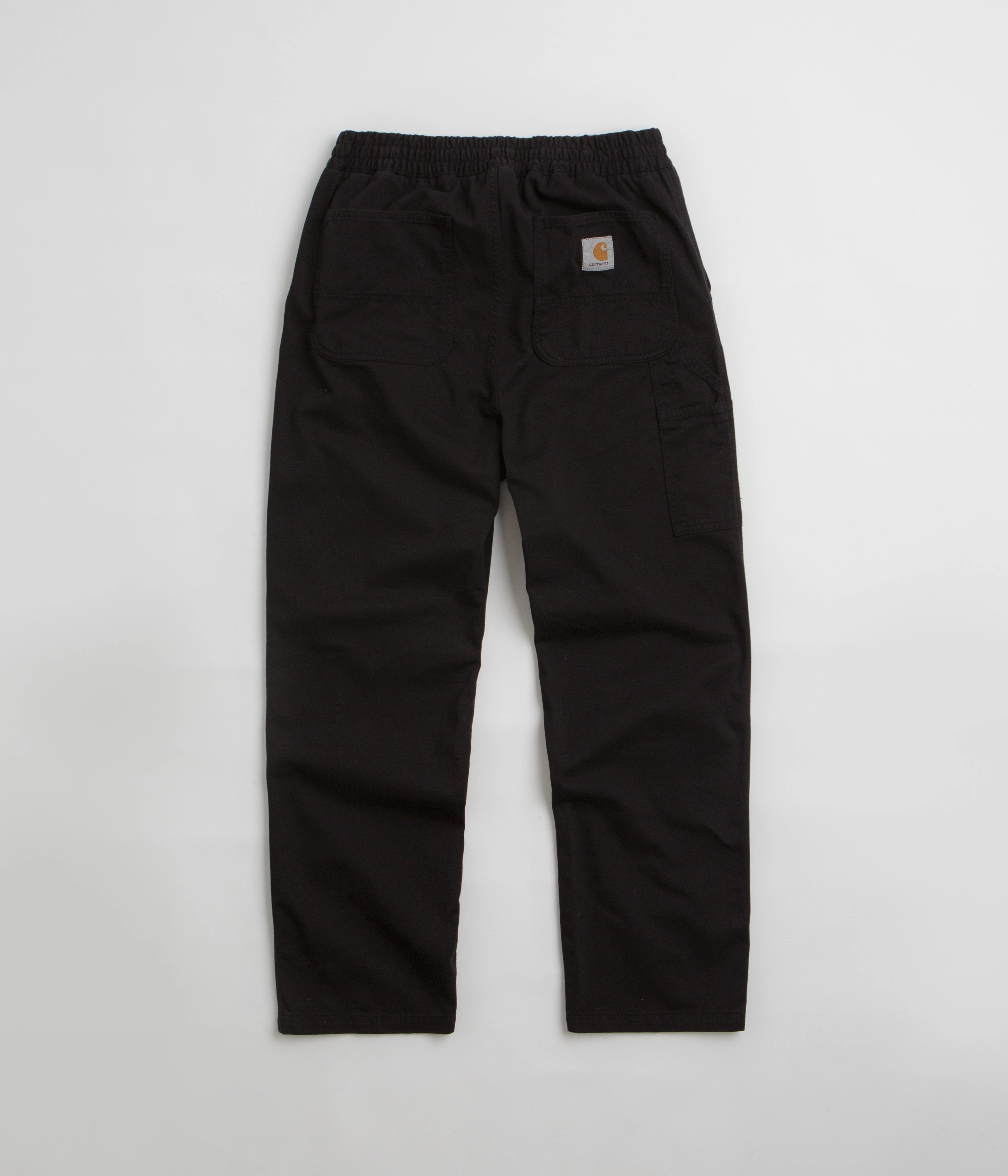 Carhartt Flint Pants - Dyed Black Double Layered Hem