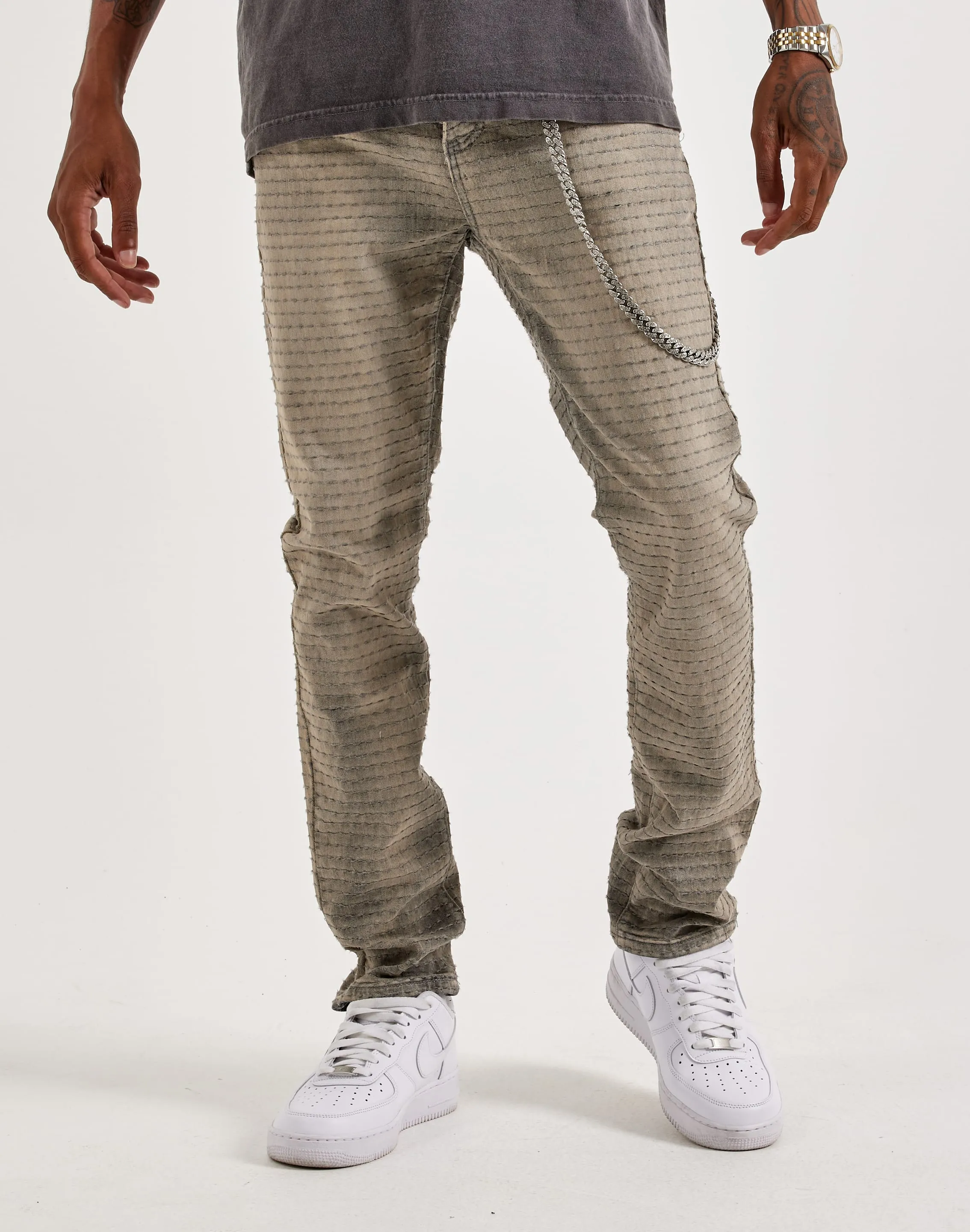 WAIMEA Slim Quilted Jeans Strong Denim