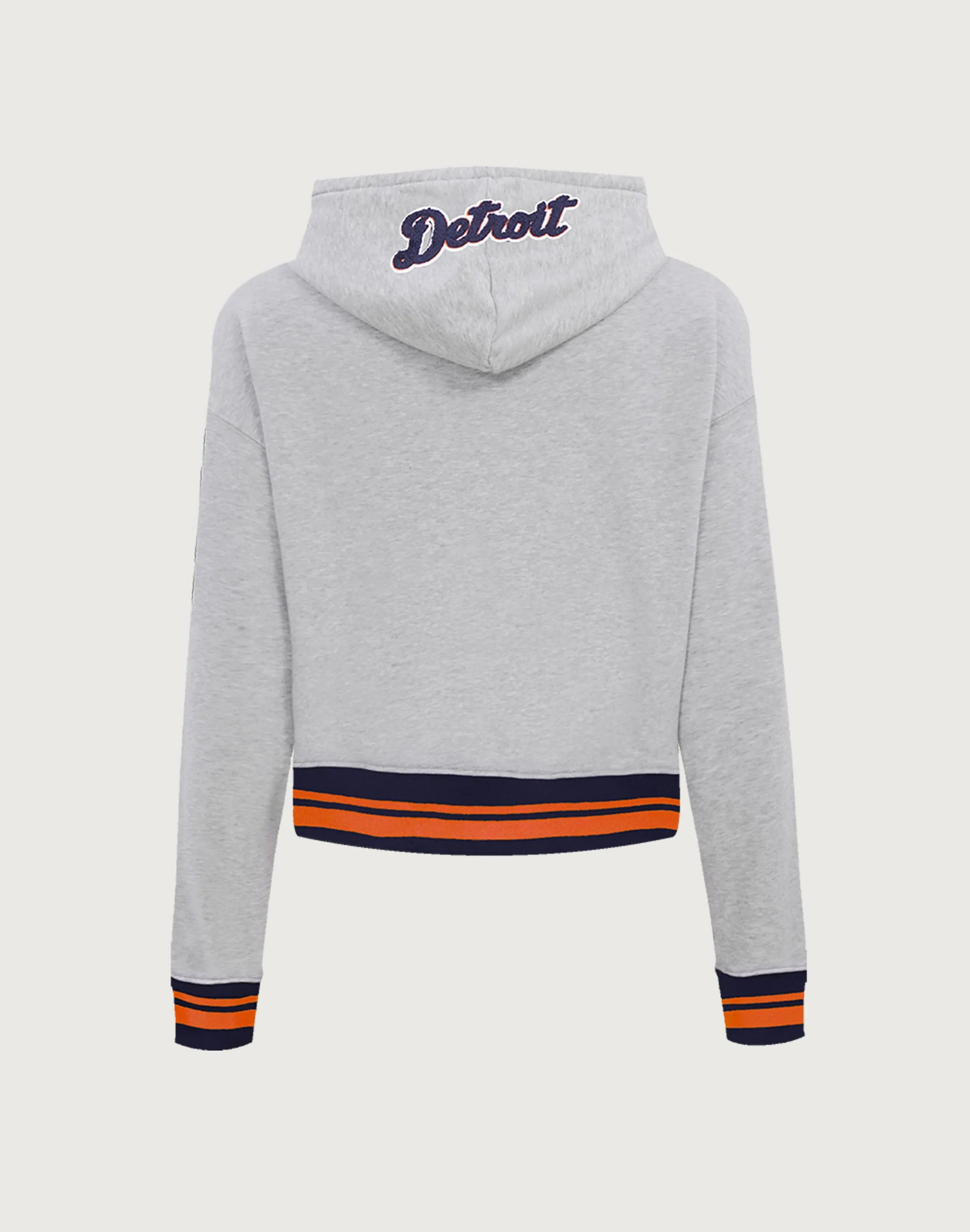 Pro Standard MLB Detroit Tigers Mashup Rib Cropped Hoodie Teacher Chic