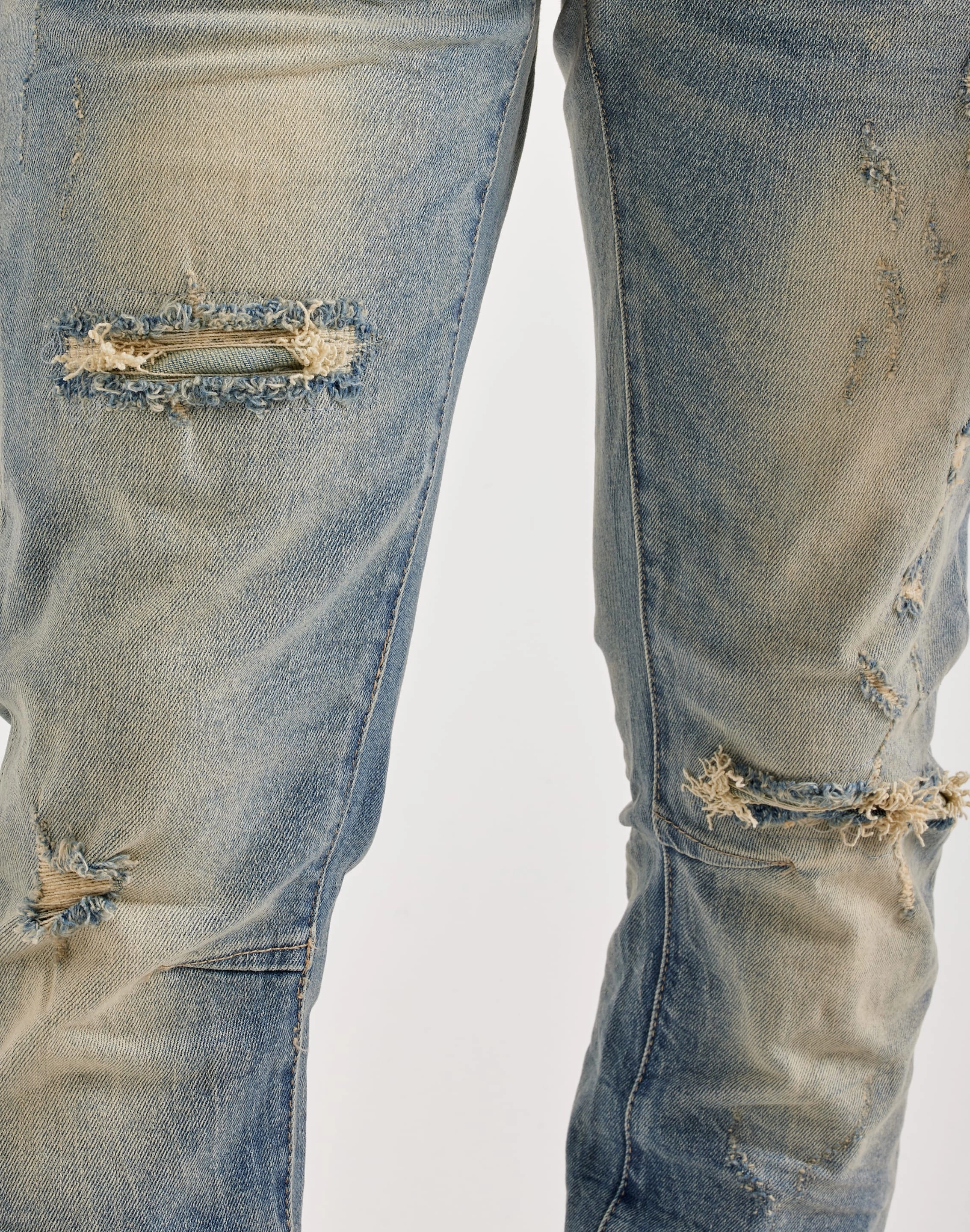 Smoke Rise Distressed Stacked Jeans Game Core EasyAdjustment