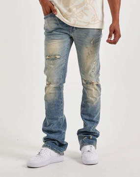 Smoke Rise Distressed Stacked Jeans Matte Fit Champion Glow