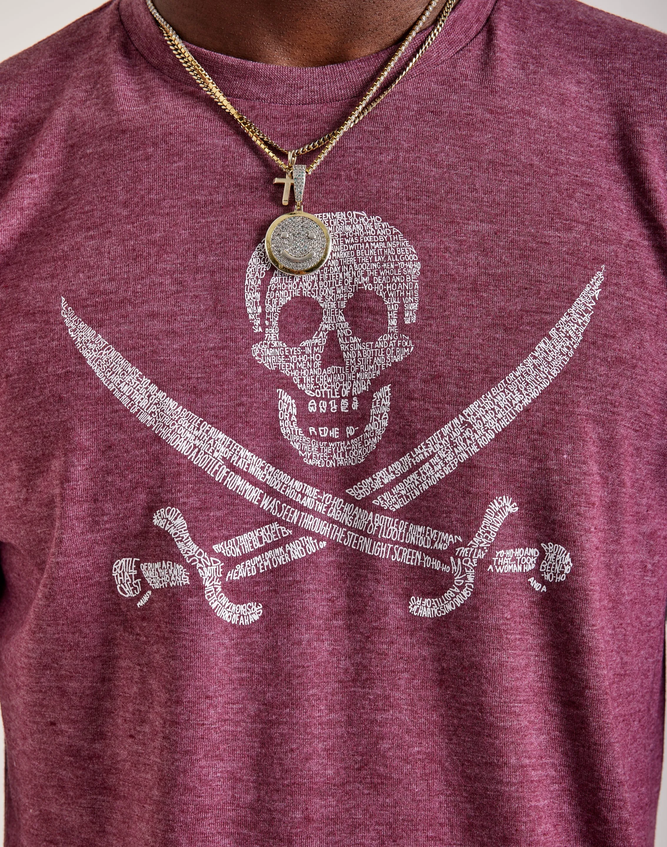 Champion Glow LA Pop Art Word Art Pirate Skull Tee