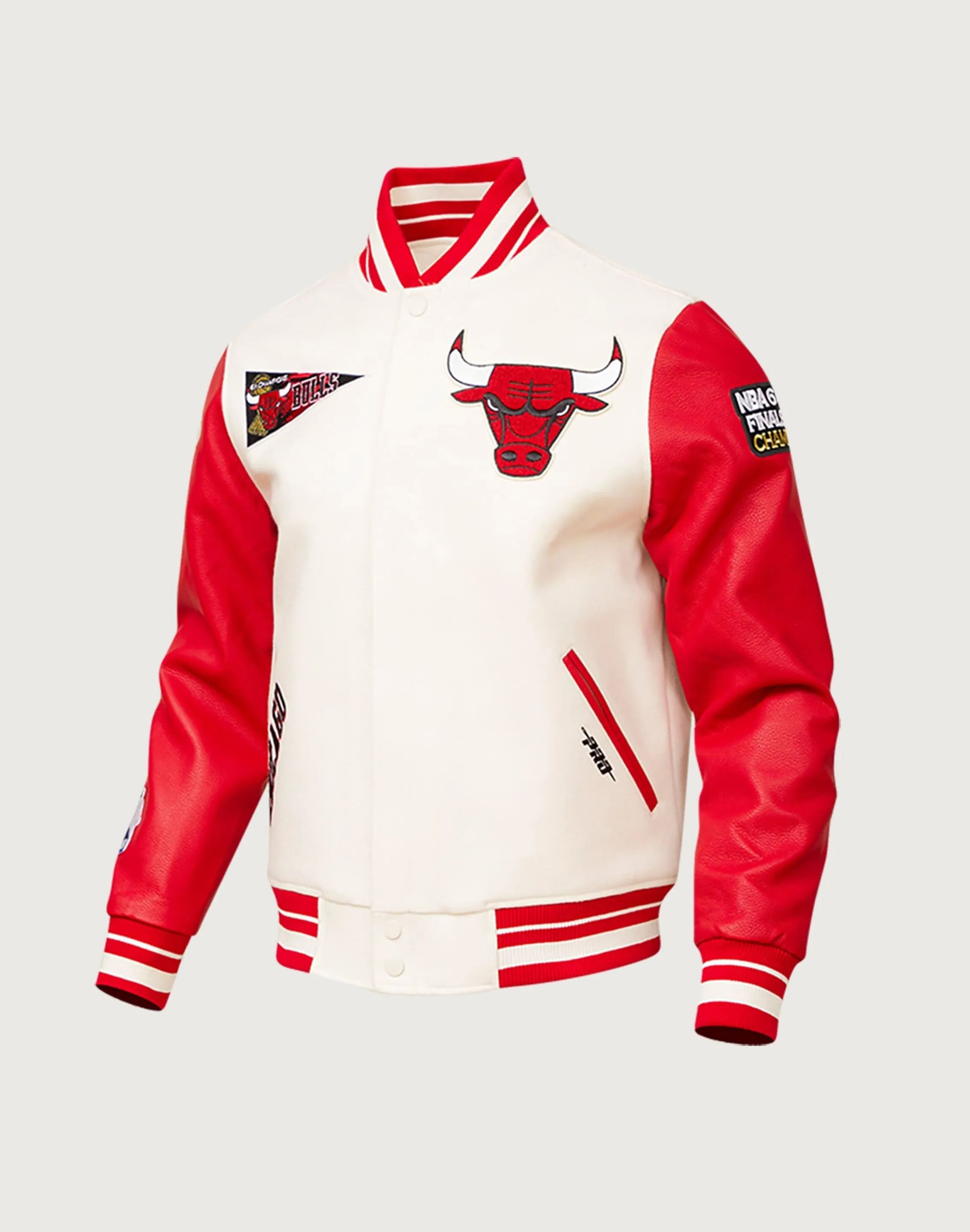 AntiStaticMaterial Pro Standard NBA Chicago Bulls Retro Classic Rib Wool Varsity Jacket
