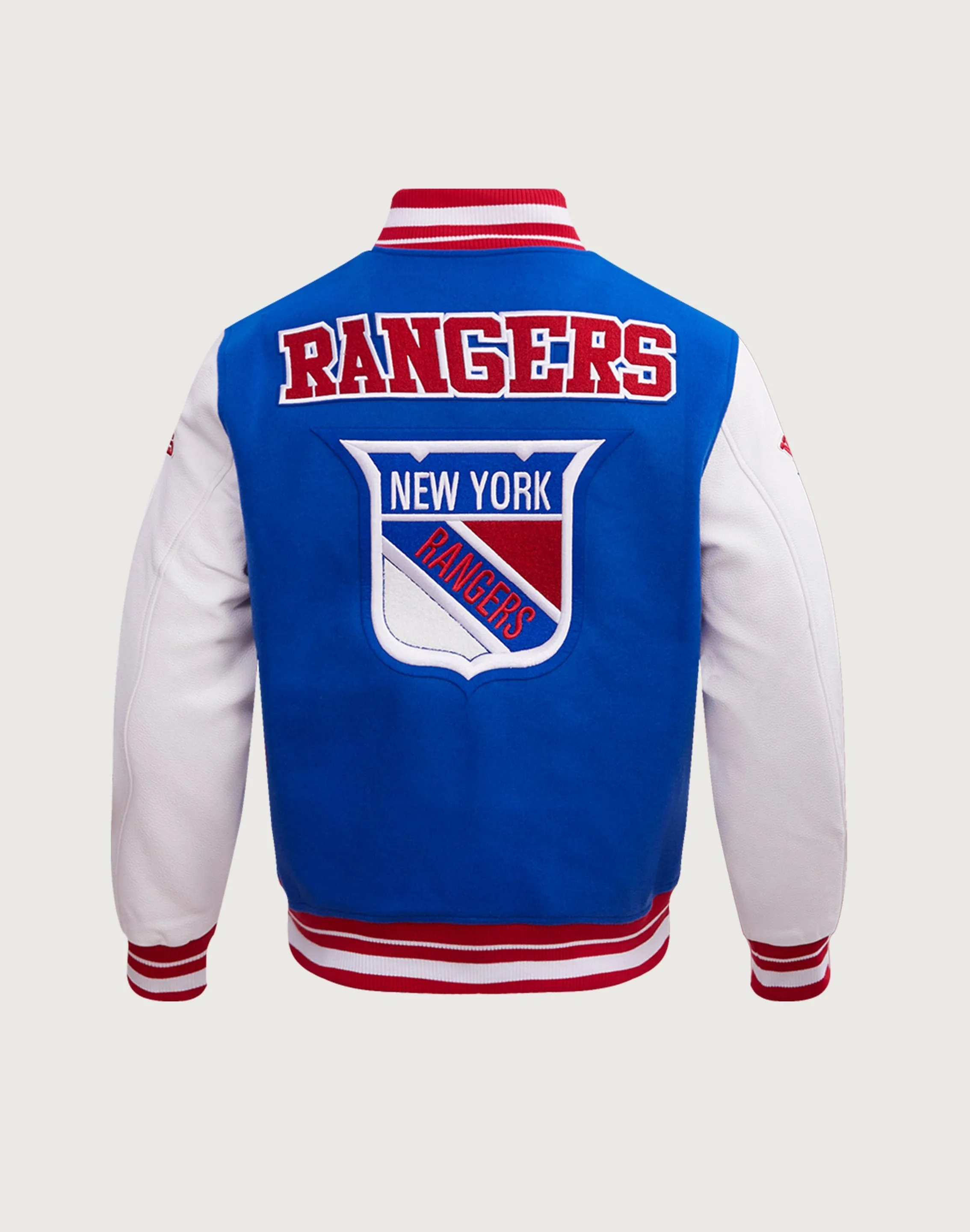 Love Energy Pro Standard NHL New York Rangers Retro Classic Rib Wool Varsity Jacket
