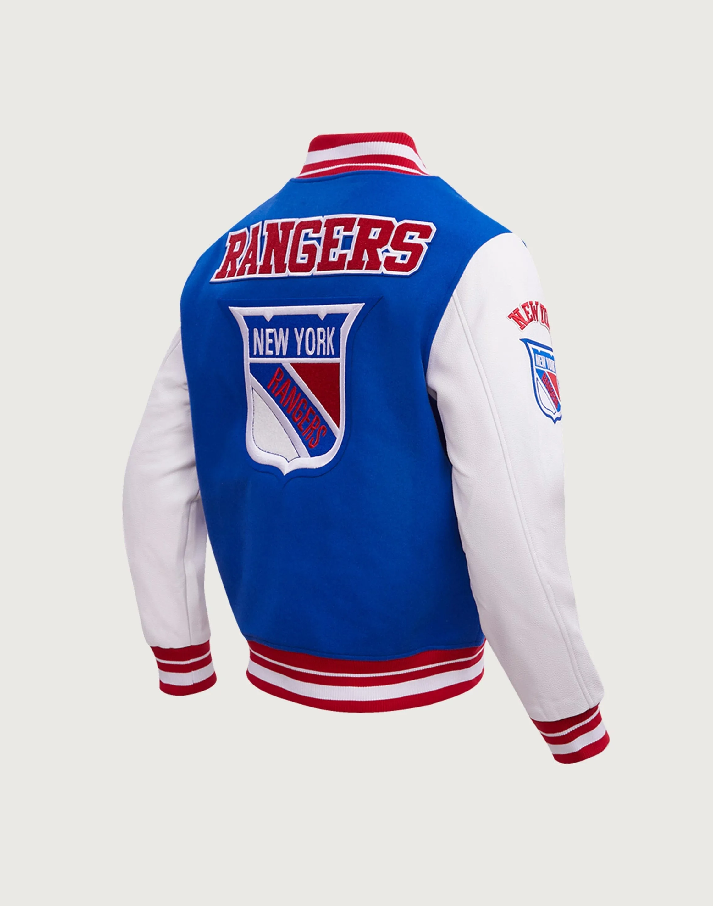 Pro Standard NHL New York Rangers Retro Classic Rib Wool Varsity Jacket Opaque Core Epic Core