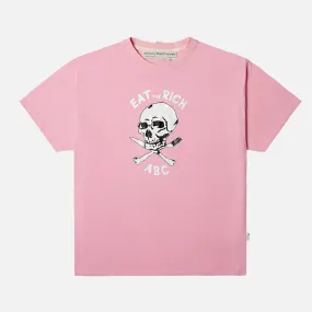 SKULL SHORT SLEEVE TEE - PINK StretchFree Star Mood
