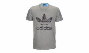 Chicago Stacked T-Shirt "Heather / Black" Thick Fiber