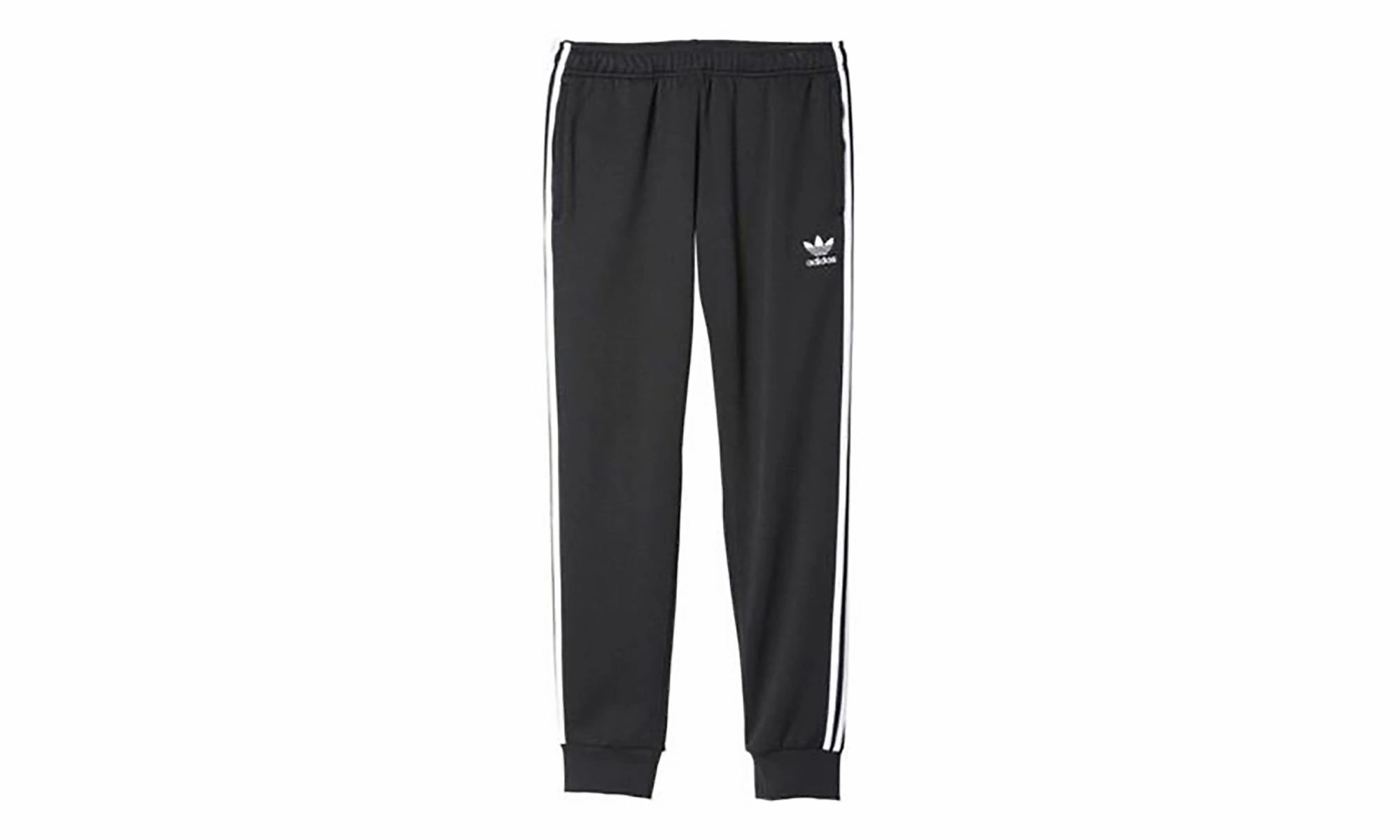 FadeResistant Dye Superstar Cuffed Originals Track Pants "Black / White"