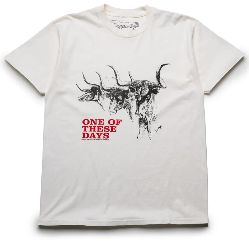 One Of These Days Long Horn Tee - Bone Recycled Material