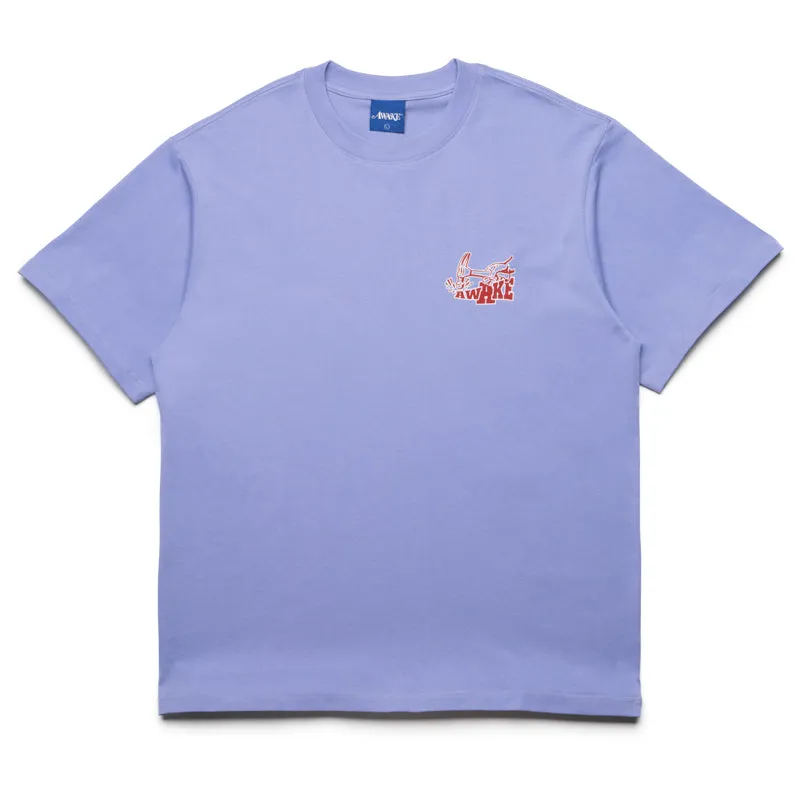 Awake NY Hammer Tee - Periwinkle geometric