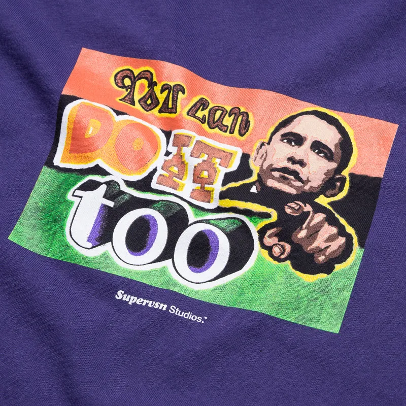 Supervsn You Can Do It Too Tee - Dusty Purple solo travel