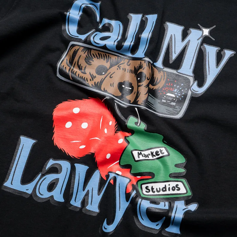 Market Call My Lawyer Chase Tee - Pirate Black Lined interior