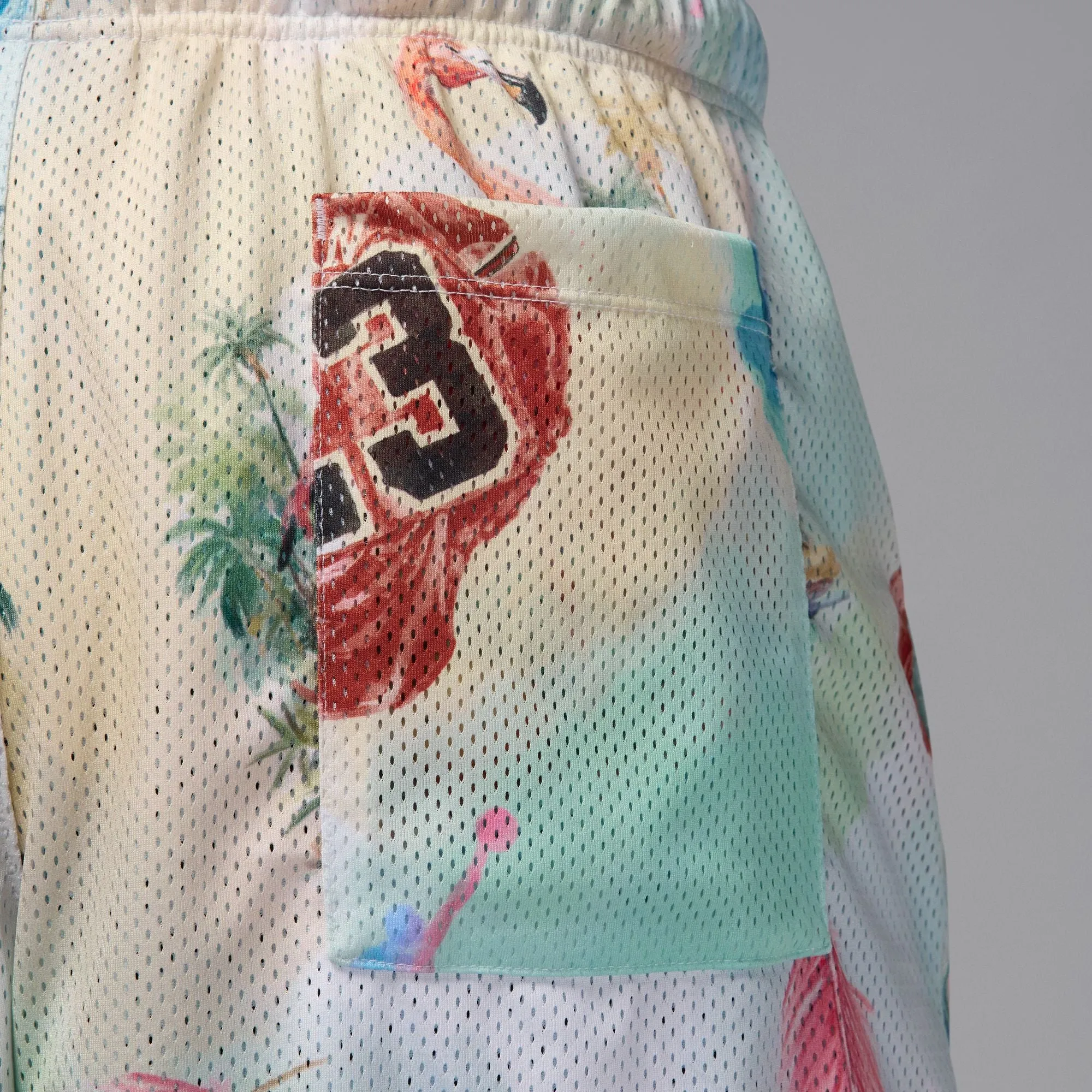Air Jordan Essentials Printed Mesh Shorts (Sail/Glacier Blue) Ocean Fit UVProtectionFabric