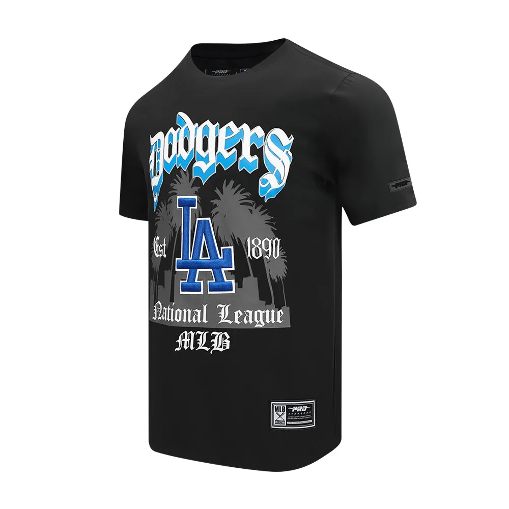 Wide Glow Los Angeles Dodgers Old English Tee -Mens