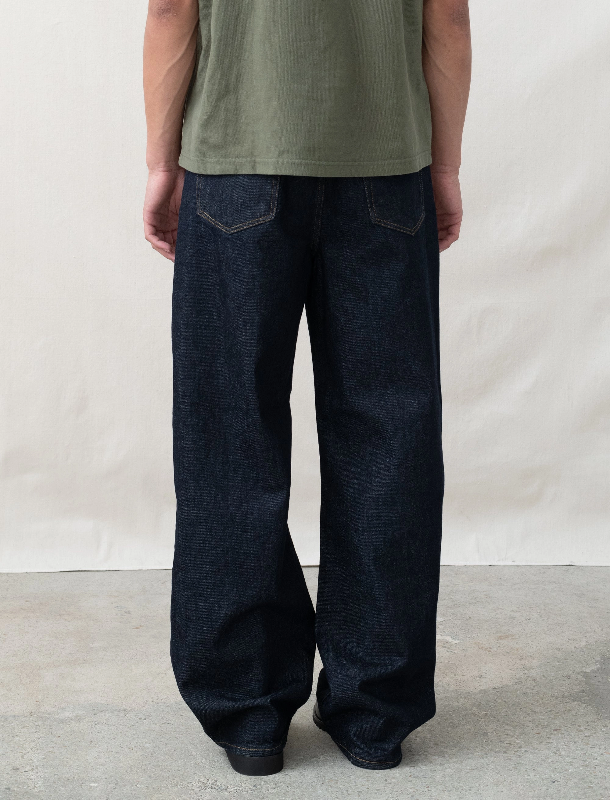 Tall Length Relaxed Denim Jeans (Rinsed Indigo)