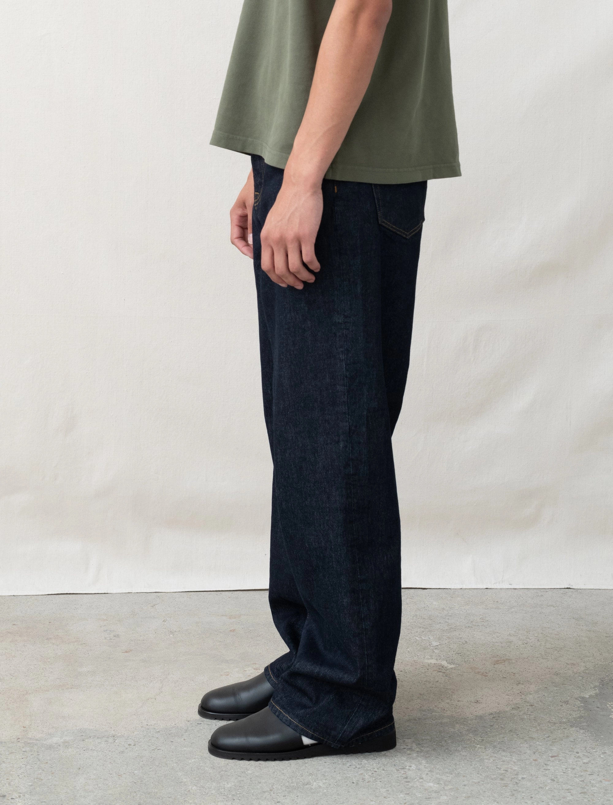 Relaxed Denim Jeans (Rinsed Indigo) clean design