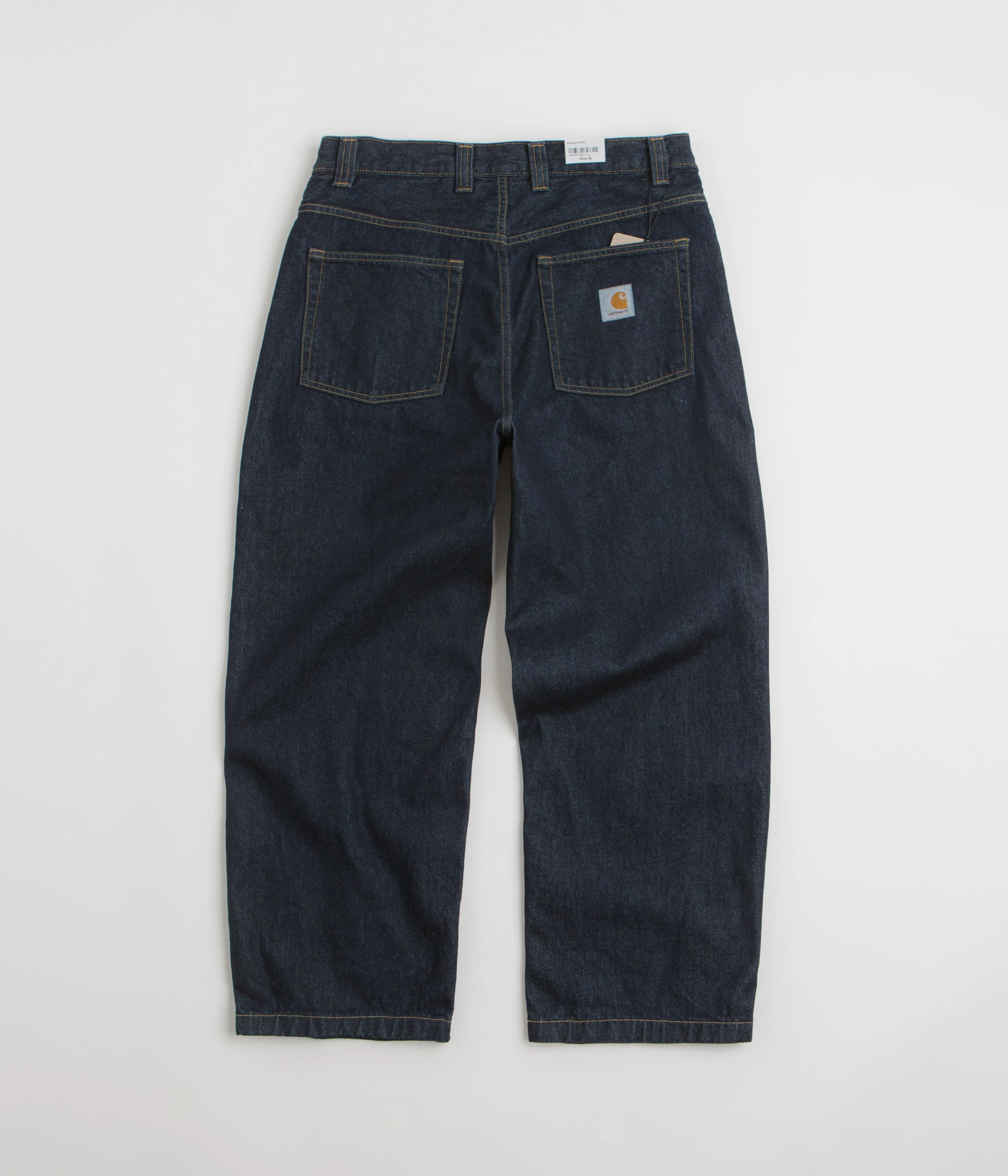 Carhartt Brandon Pants - Blue Rinsed / Blue LowProfileStitching No Gap Waistband