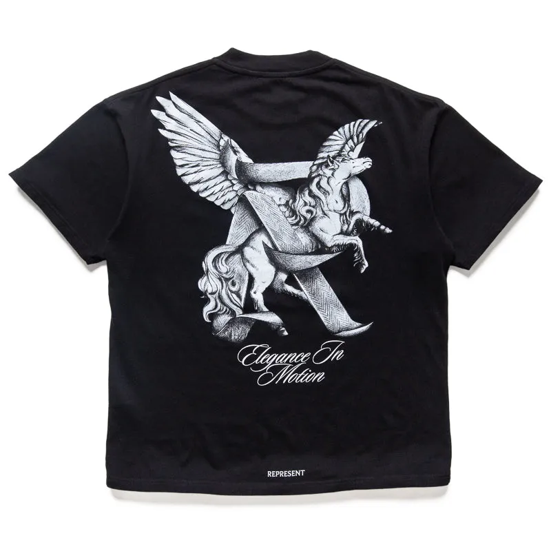 Elderly poolside outfit Represent Elegance In Motion Tee - Jet Black