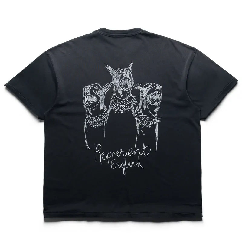resort venue Represent Hand Drawn Thoroughbred Dogs Tee - Aged Black