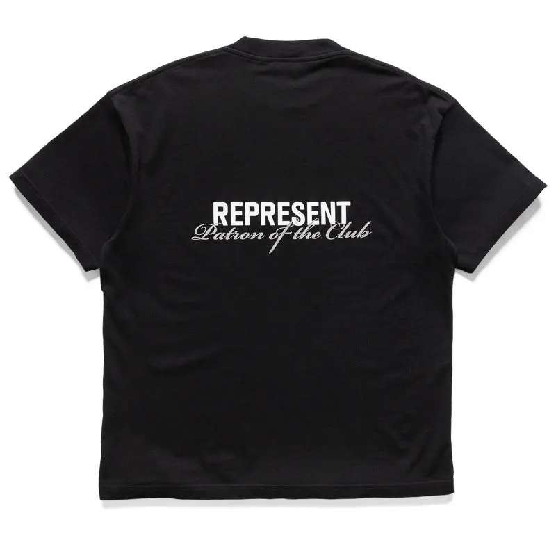 ruffled hem Represent Patron Of The Club Tee - Black