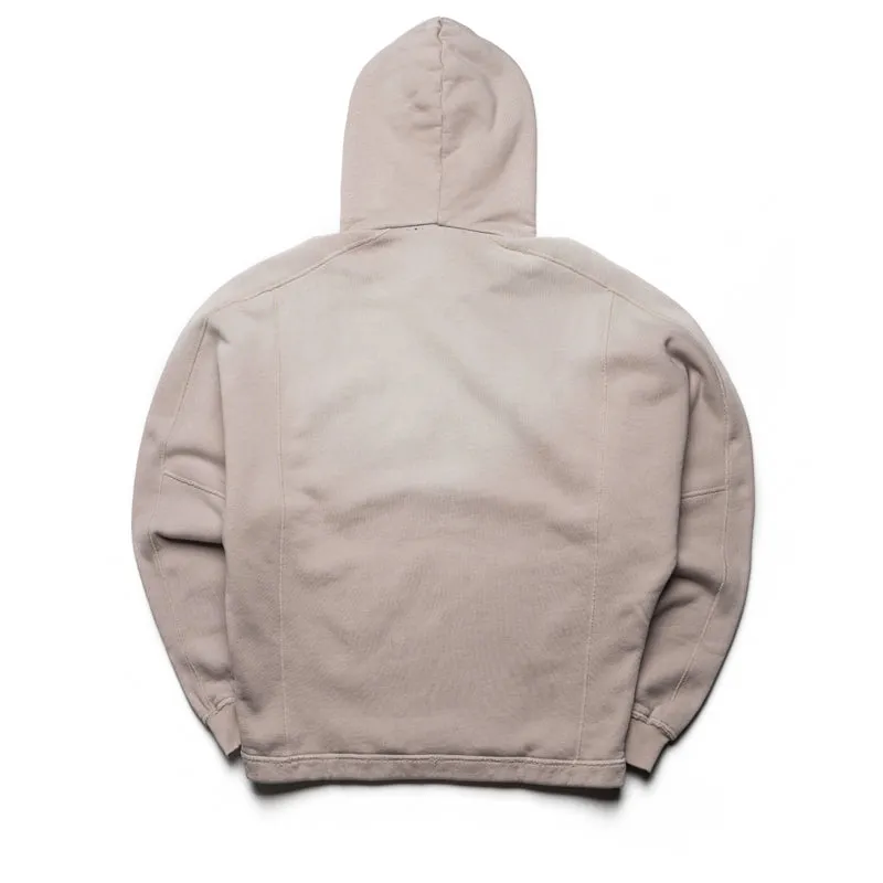 Non Restrictive Fit Compact Packable Represent Step Hem Hoodie - Oat