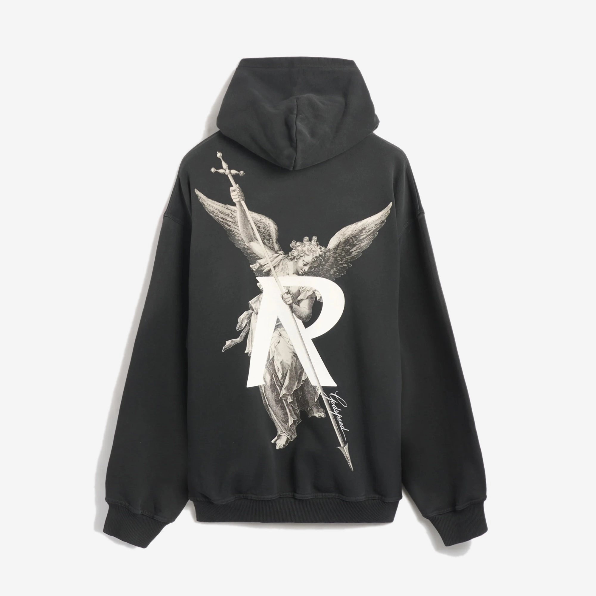 Antibacterial Treatment Heart Soul Represent | ARCHANGEL HOODIE { BLACK