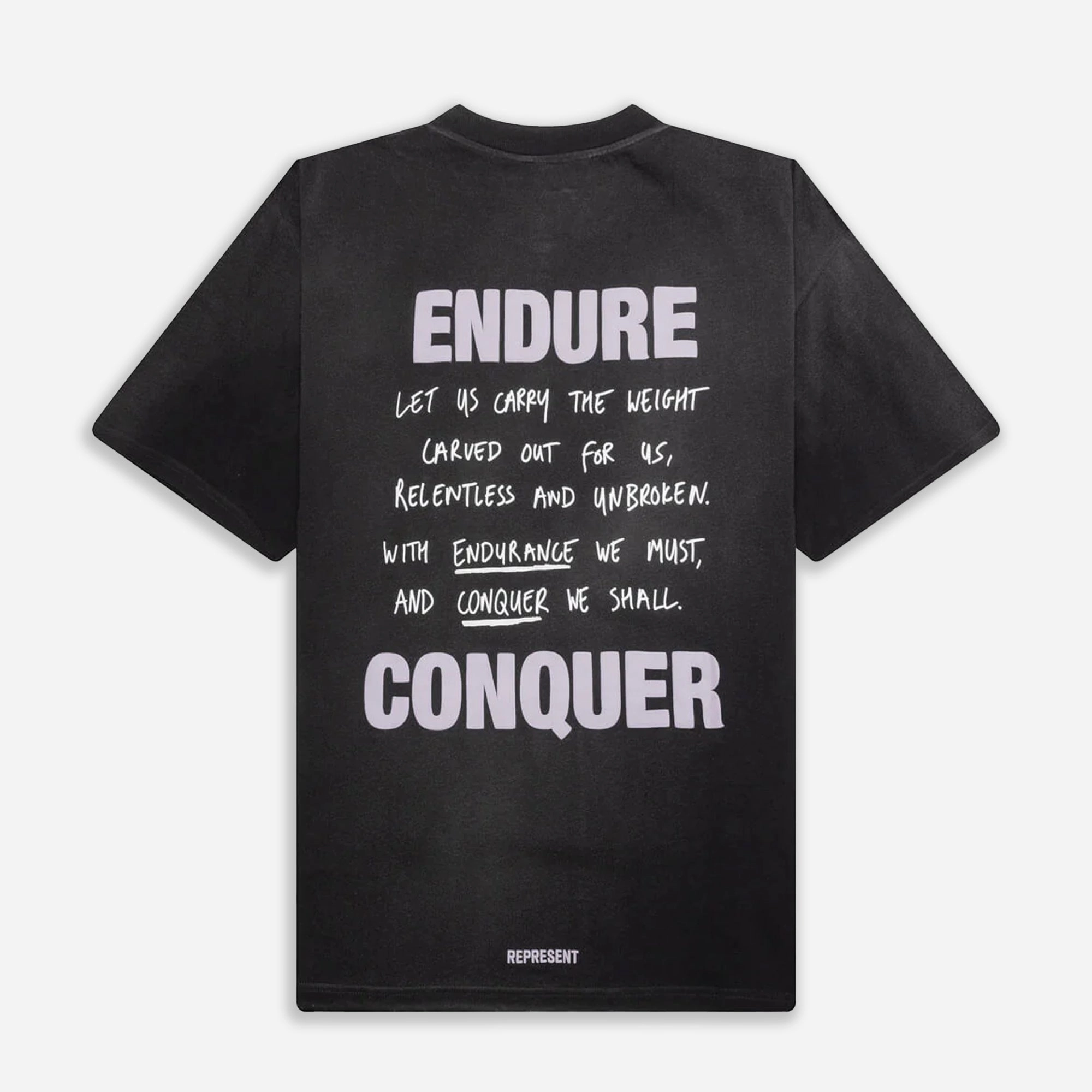 REPRESENT | ATLAS T-SHIRT { STAINED BLACK Athleisure Cool