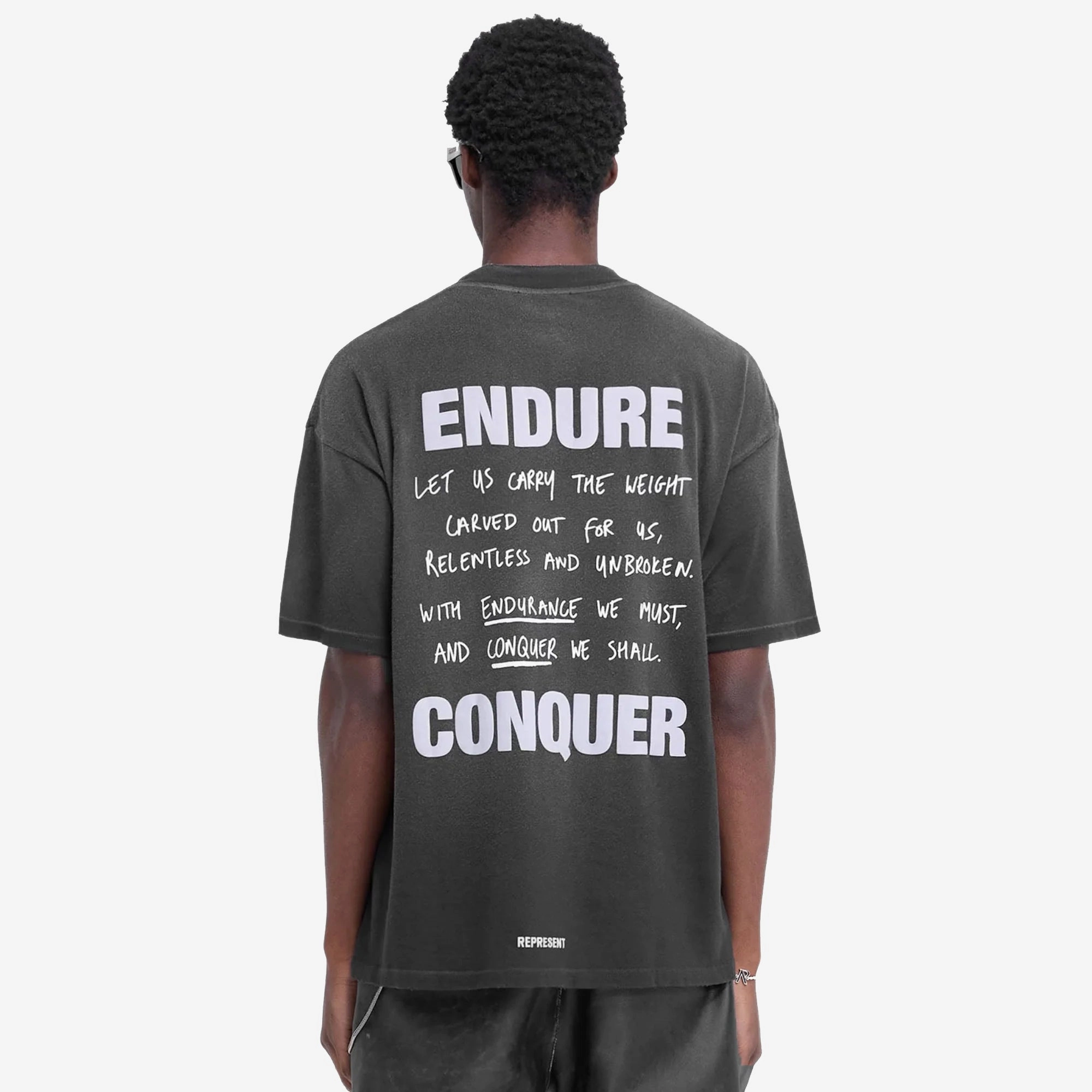REPRESENT | ATLAS T-SHIRT { STAINED BLACK Modern Ease