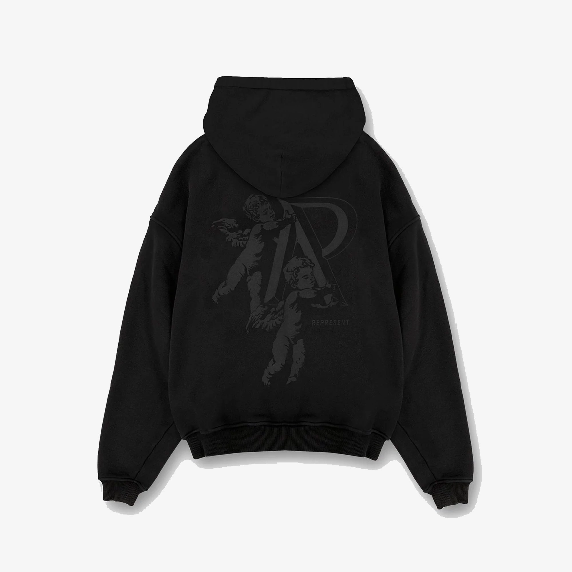 Represent | CHERUB INITIAL HOODIE  { BLACK AbrasionResistantFabric