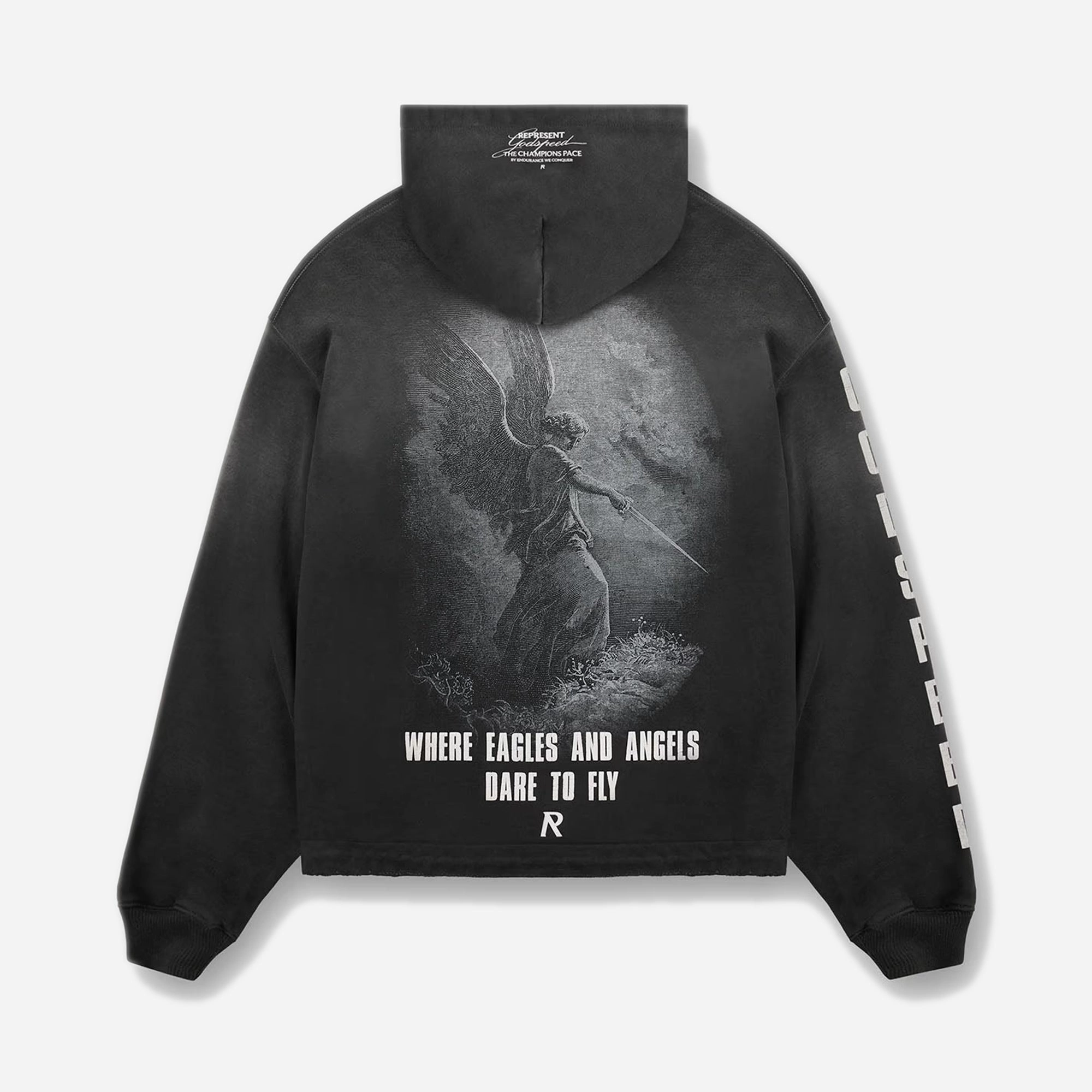 AdjustableWaistband Represent | GODSPEED HOODIE { AGED BLACK