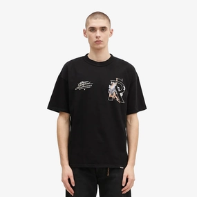 REPRESENT | HERMES T-SHIRT { JET BLACK Organic Cotton Smile Ease