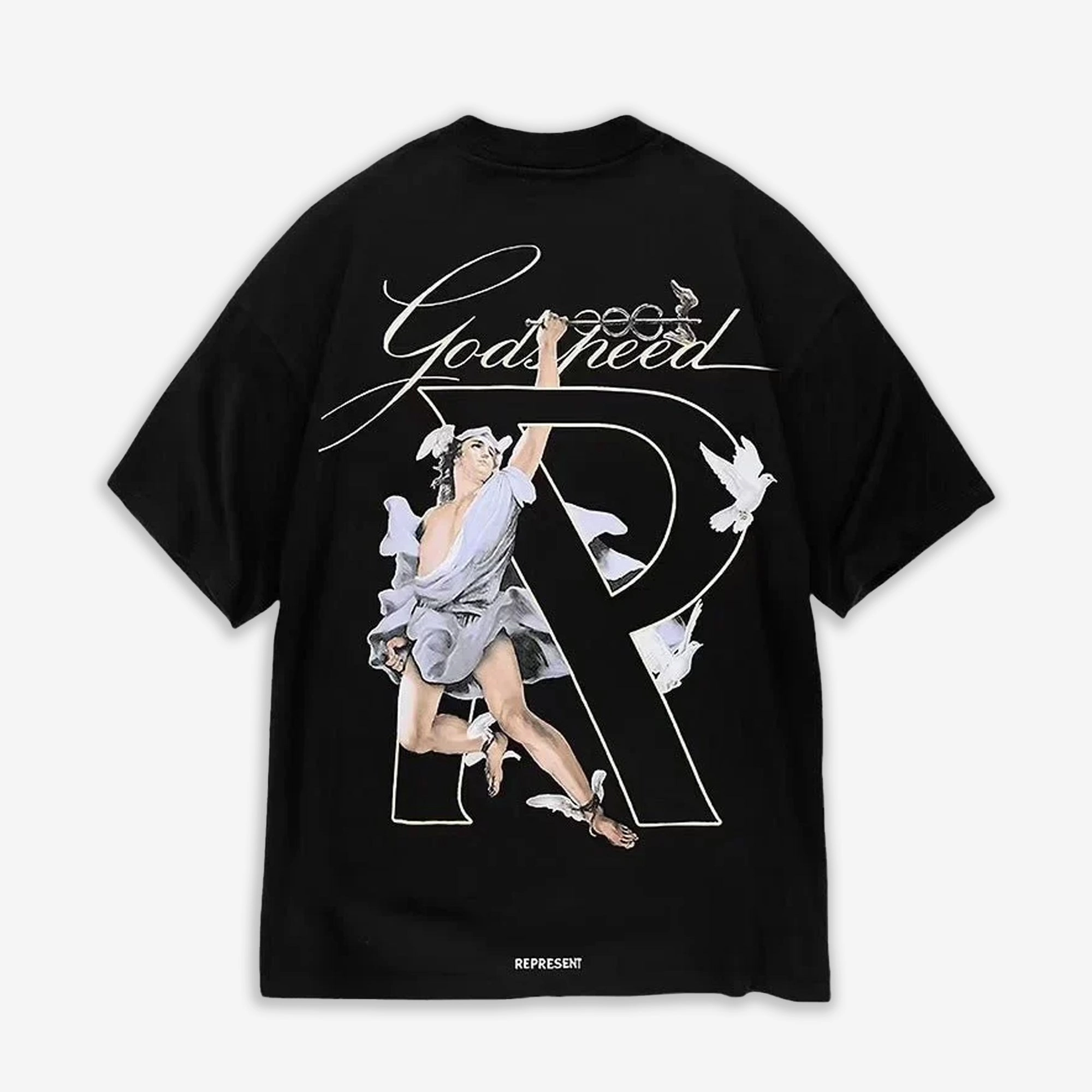 Shimmer Core REPRESENT | HERMES T-SHIRT { JET BLACK