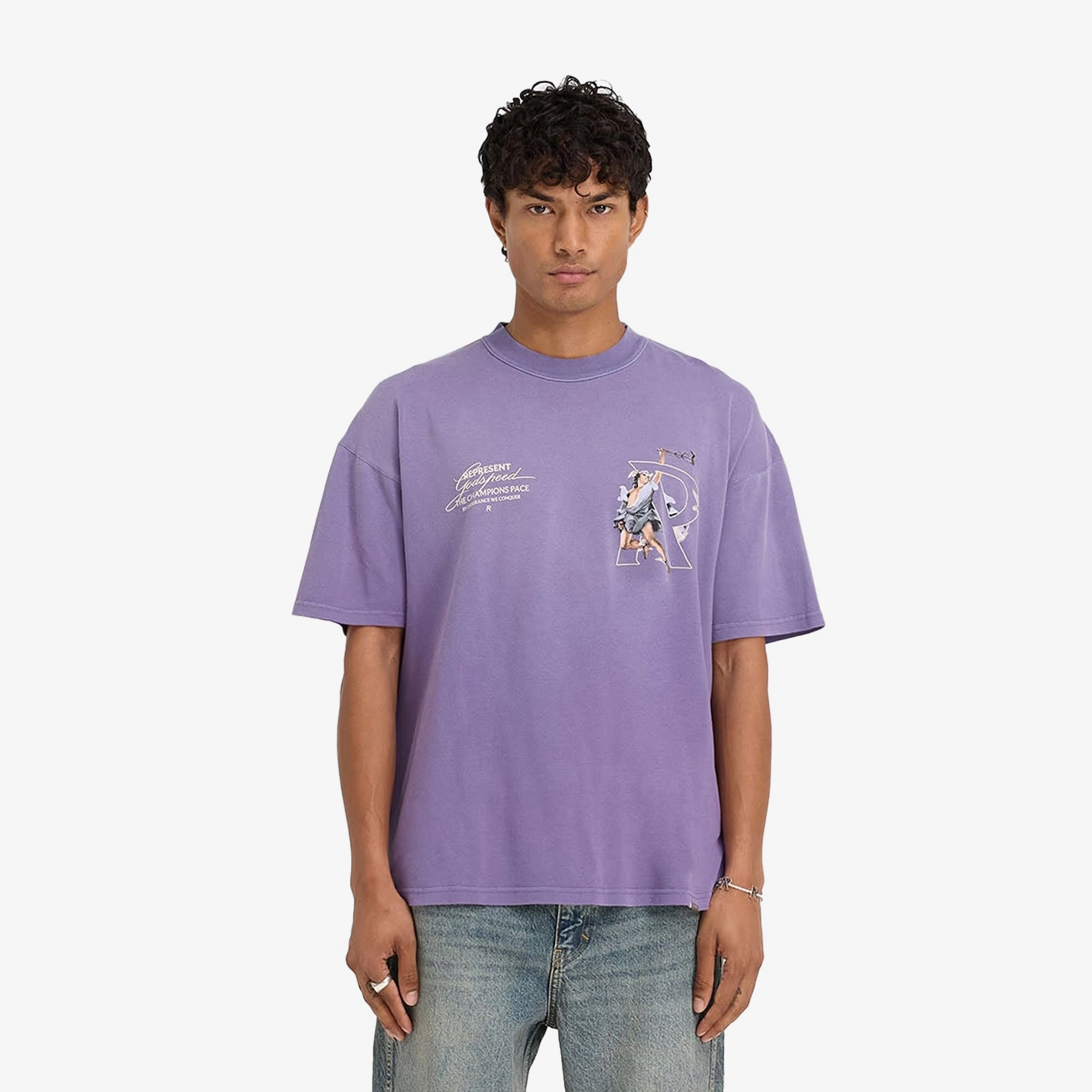 DurableStitching REPRESENT | HERMES T-SHIRT { PURPLE