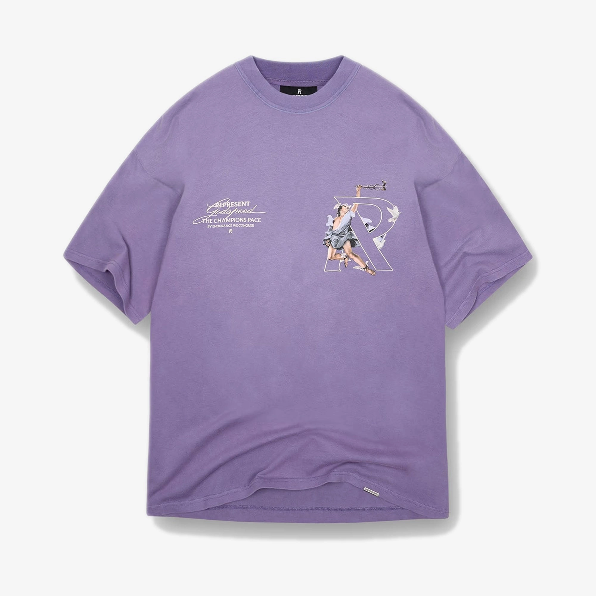 DoubleLayeredEdging AntiPilling Finish REPRESENT | HERMES T-SHIRT { PURPLE