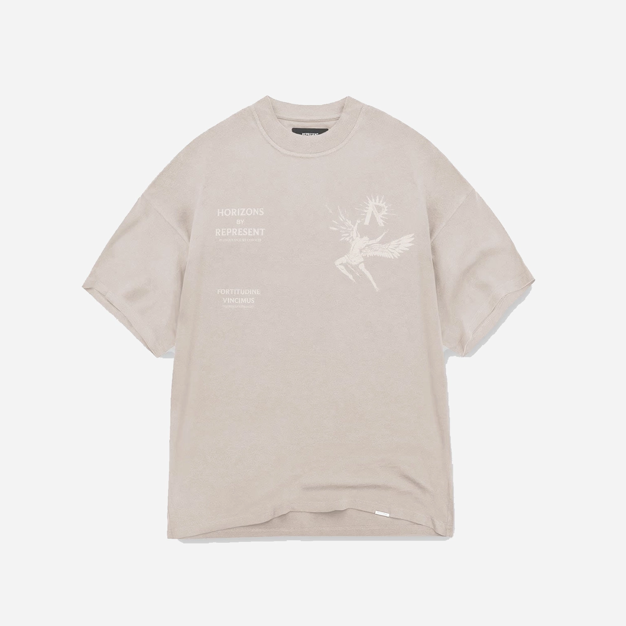 Represent | ICARUS T-SHIRT  { TAUPE Layered Paneling