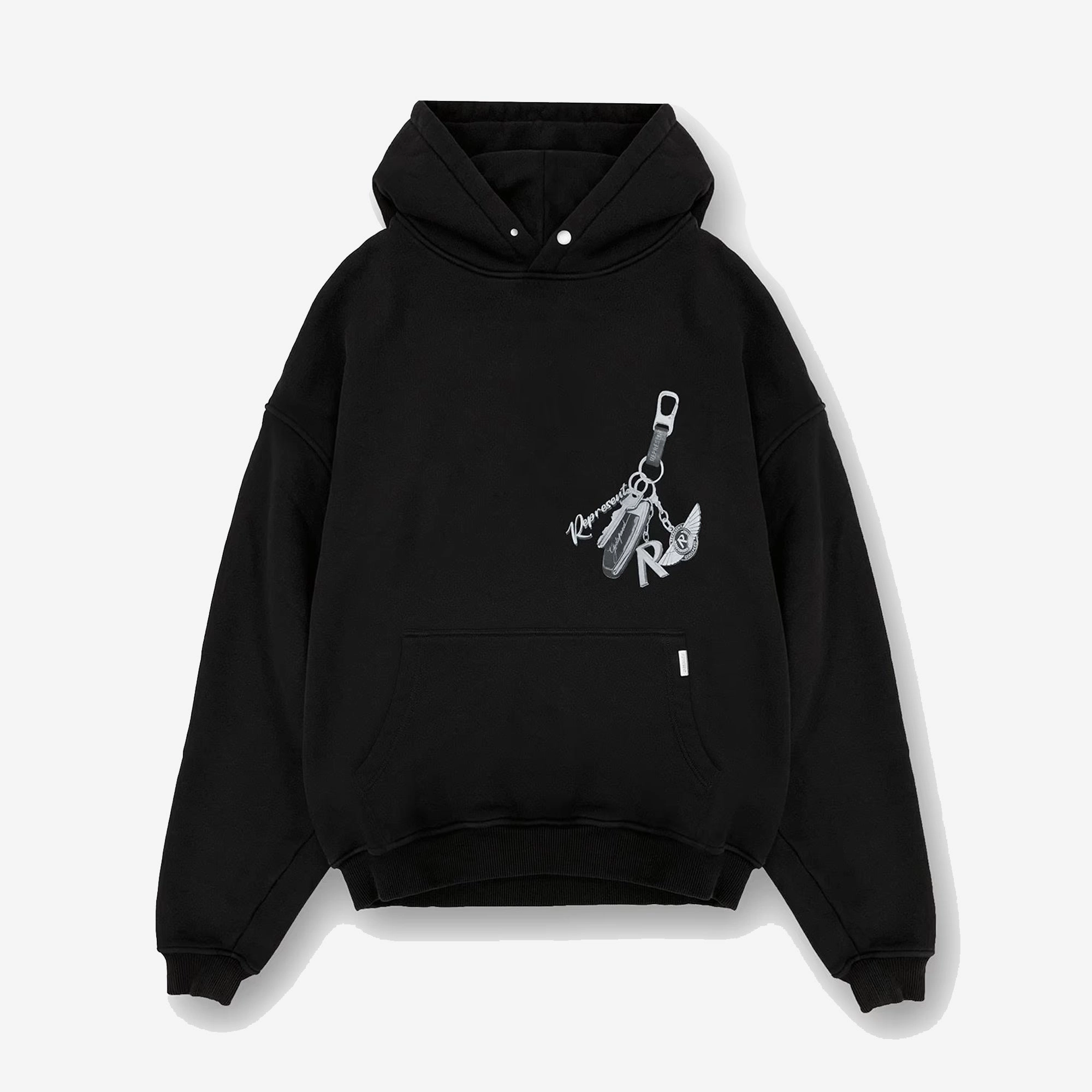QuickReleaseClosures Mom Soft Represent | KEYS TO THE CLUB HOODIE { JET BLACK