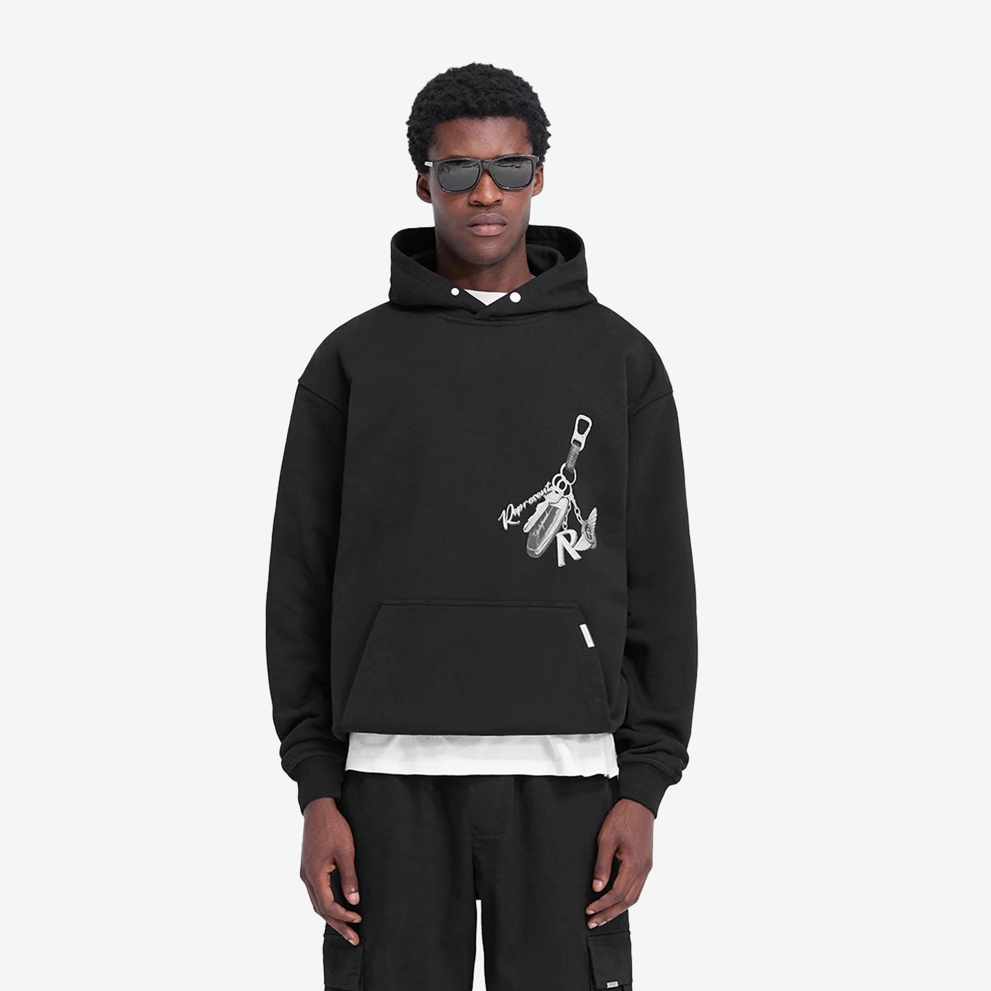 Represent | KEYS TO THE CLUB HOODIE { JET BLACK AntiSlip Grip StaticFree Material