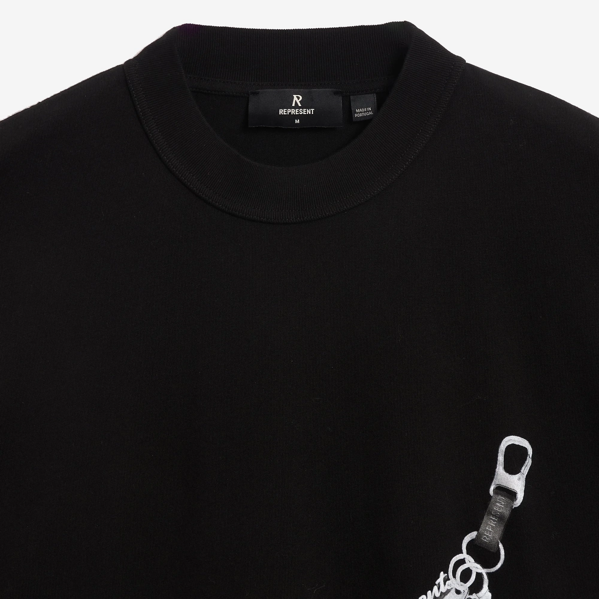 Spark Glow Boss Vibe REPRESENT | KEYS TO THE CLUB T-SHIRT { JET BLACK