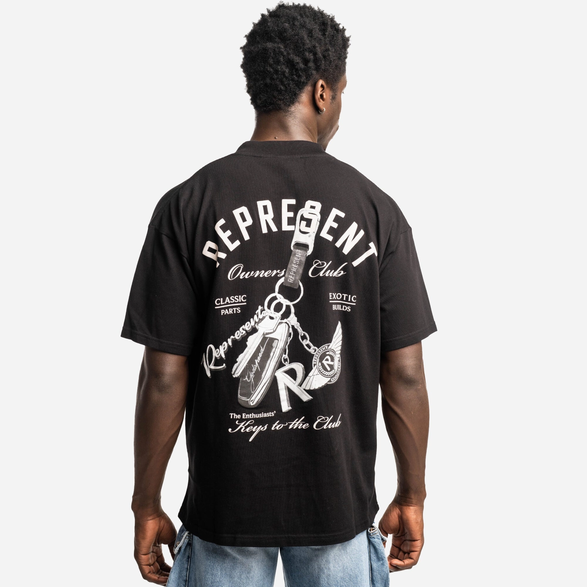 Poise Fit QuickDrying REPRESENT | KEYS TO THE CLUB T-SHIRT { JET BLACK