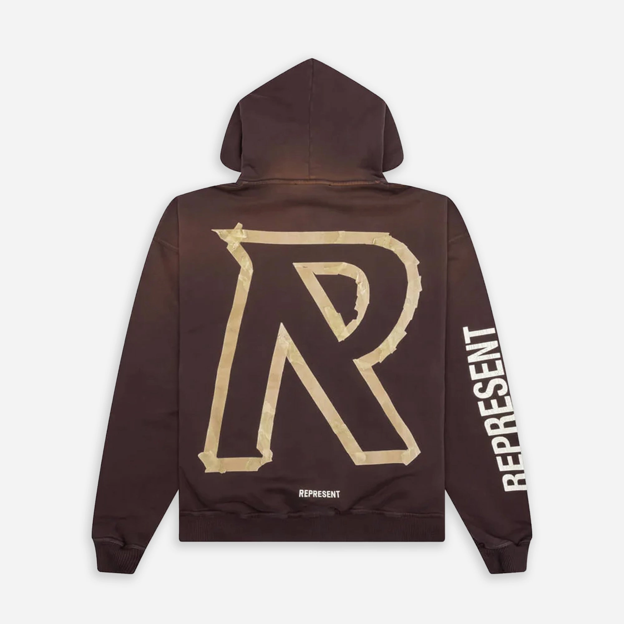 Represent | MASKING TAPE INITIAL ZIP HOODIE { CEDAR Sky Cool